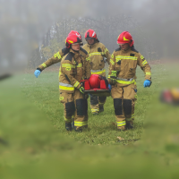 Ćwiczenia klasy mundurowej o profilu strażackim